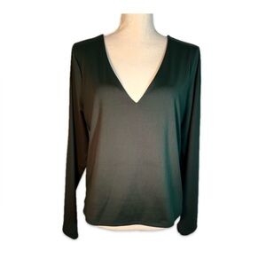 Old Navy V-neck Blouse Women's Size XL Hunter Green Super Soft